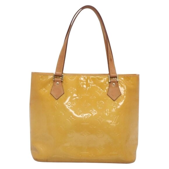 LOUIS VUITTON Monogram Vernis Houston Hand Bag Beige - Picture 11 of 15